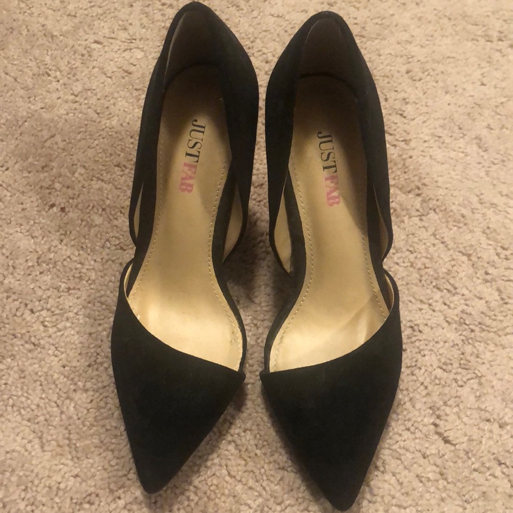 Just Fab Heels suede material